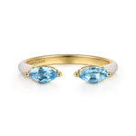 14K Yellow Gold Blue Topaz Open Stackable Ring with White Enamel - LR52652E9Y4JBT-Gabriel & Co.-Renee Taylor Gallery