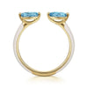 14K Yellow Gold Blue Topaz Open Stackable Ring with White Enamel - LR52652E9Y4JBT-Gabriel & Co.-Renee Taylor Gallery