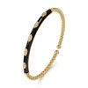 14K Yellow Gold Bujukan Beads and Diamond Split Bangle with Black Enamel - BG4971E8Y45JJ-Gabriel & Co.-Renee Taylor Gallery