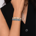 14K Yellow Gold Bujukan Beads and Diamond Split Bangle with Blue Enamel – BG4970ECY45JJ-Gabriel & Co.-Renee Taylor Gallery