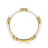 14K Yellow Gold Diamond Station Stackable RIng with White Enamel - LR52659E9Y45JJ-Gabriel & Co.-Renee Taylor Gallery