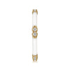 14K Yellow Gold Diamond Station Stackable RIng with White Enamel - LR52659E9Y45JJ-Gabriel & Co.-Renee Taylor Gallery