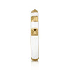 14K Yellow Gold Pyramid Stackable Ring with White Enamel - LR52654E9Y4JJJ-Gabriel & Co.-Renee Taylor Gallery