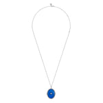 925 Sterling Silver White Sapphire Bujukan Locket Necklace with Dusk Blue Enamel - NK7481-24SVJWS-Gabriel & Co.-Renee Taylor Gallery