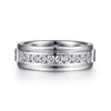 14K White Gold Diamond Men's Wedding Ring in Sand Blast Finish - MR15508W44JJ-Gabriel & Co.-Renee Taylor Gallery