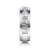 14K White Gold Diamond Men's Wedding Ring in Sand Blast Finish - MR15508W44JJ-Gabriel & Co.-Renee Taylor Gallery