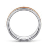 14K White-Rose Gold 7mm - Two Tone Men's Wedding Band in High Polished Finish - MBH0168-70T4JJJ-Gabriel & Co.-Renee Taylor Gallery