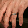 14K White-Rose Gold 7mm - Two Tone Men's Wedding Band in High Polished Finish - MBH0168-70T4JJJ-Gabriel & Co.-Renee Taylor Gallery