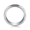 14K White Gold Diamond Men's Band in Satin Finish - MR15676W44JJ-Gabriel & Co.-Renee Taylor Gallery