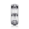 14K White Gold Diamond Men's Band in Satin Finish - MR15676W44JJ-Gabriel & Co.-Renee Taylor Gallery