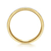 14K White-Yellow Gold 6mm - Two Tone Men's Wedding Band in Satin Finish - MBM0131-60M4JJJ-Gabriel & Co.-Renee Taylor Gallery