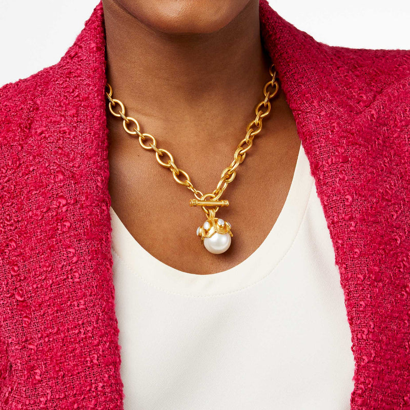 Delphine Pearl Statement Necklace - N467GPL00-Julie Vos-Renee Taylor Gallery