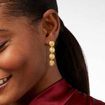 Tudor Tier Earrings - Peacock Blue-Julie Vos-Renee Taylor Gallery