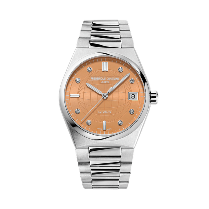 Highlife Ladies Automatic - Orange-Frederique Constant-Renee Taylor Gallery