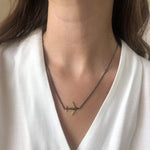Floating Charms Necklace with Diamond by Lika Behar