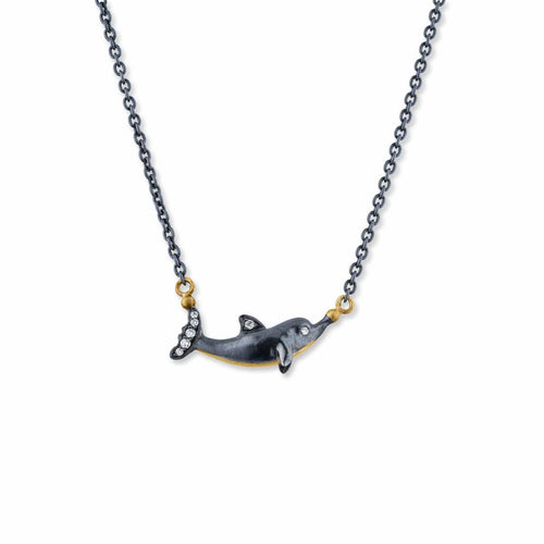 Floating Charms Dolphin with Diamond by Lika Behar