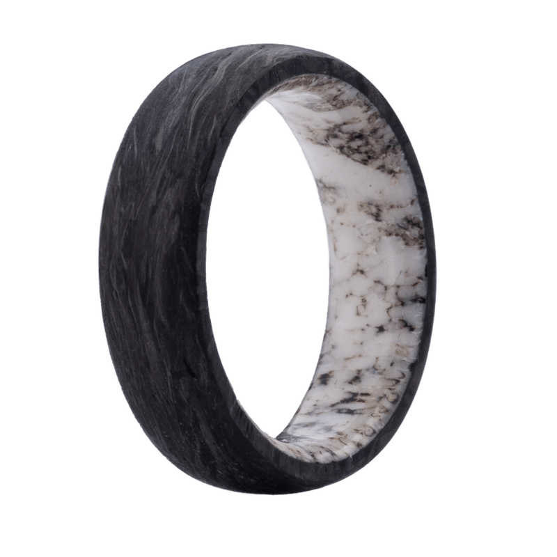 (7mm) Forged Carbon Fiber Dome w/ Elk Antler Interior Sleeve - K7FCFANT111-10-Heavy Stone-Renee Taylor Gallery