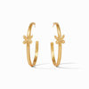 Butterfly Hoop Earrings-Gold - HP066G-Julie Vos-Renee Taylor Gallery