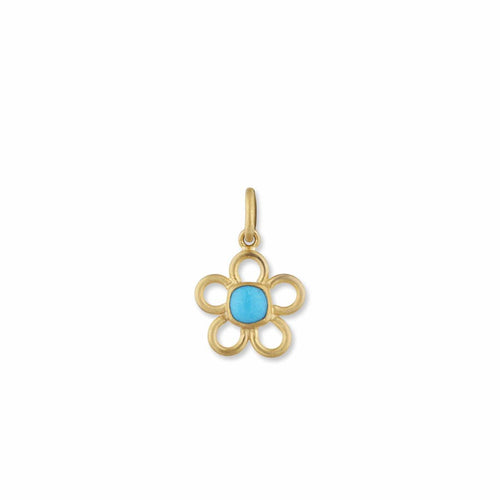 Flower Power Cushion Sb Turquoise Pendant by Lika Behar