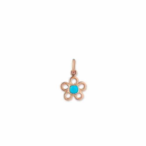 Peach Glow Flower Power Sb Turquoise Pendant by Lika Behar