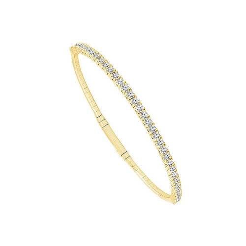 14K Yellow Gold Diamond Flexible Bangle Bracelet - FSBG5041S8Y-iDD-Renee Taylor Gallery