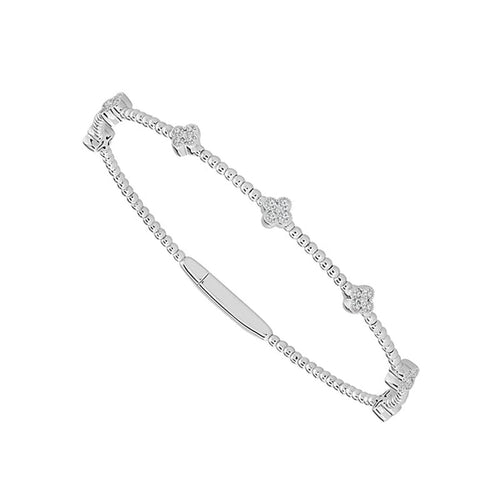14K White Gold Diamond Flexible Bangle Bracelet - FSBG5067S8W-iDD-Renee Taylor Gallery