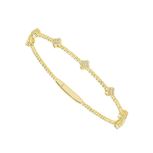 14K Yellow Gold Diamond Flexible Bangle Bracelet- FSBG5067S8Y-iDD-Renee Taylor Gallery