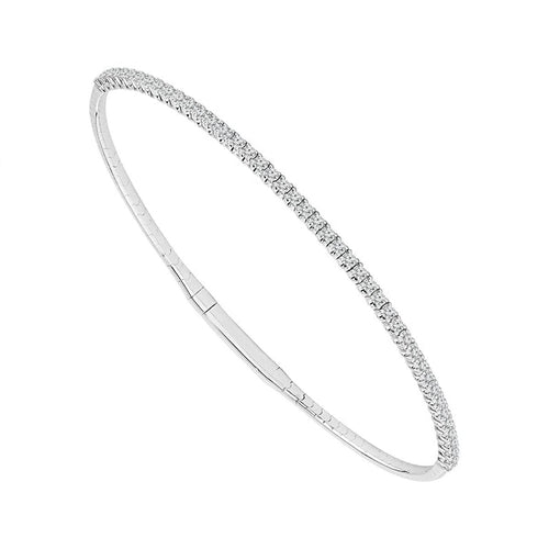 14K White Gold Diamond Flexible Bangle Bracelet - FSBG5185S8W-iDD-Renee Taylor Gallery