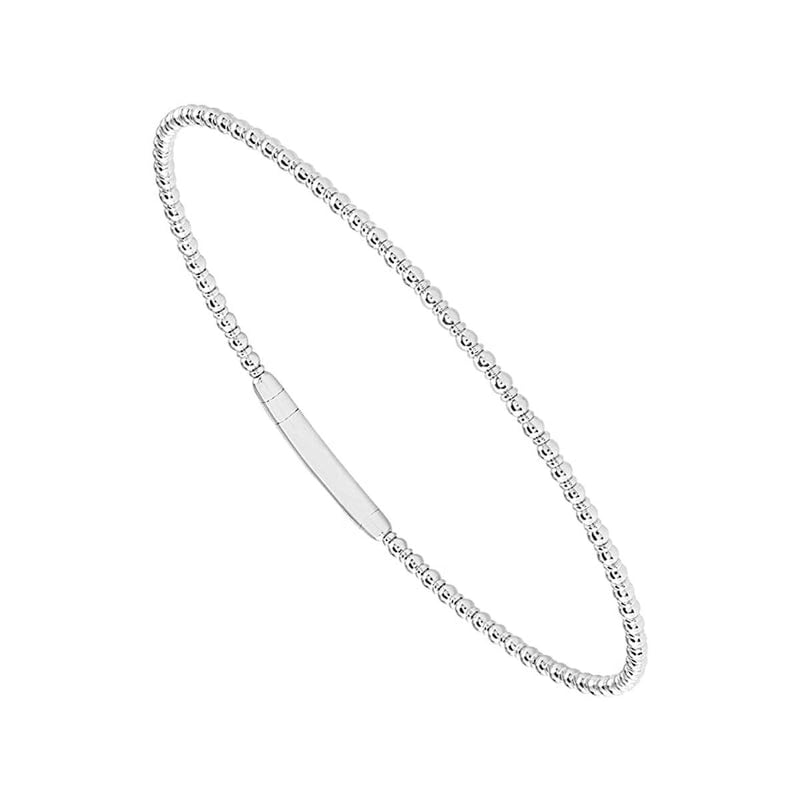 14K White Gold Flexible Bangle Bracelet - FSBG5232W-iDD-Renee Taylor Gallery