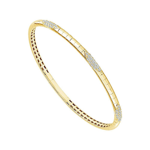 14K Yellow Gold Diamond Flexible Bangle Bracelet- FSBG5246S8Y-iDD-Renee Taylor Gallery