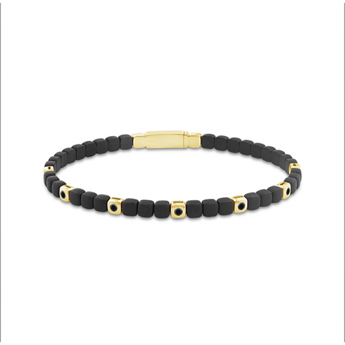 Black Diamond Men's Bracelet 14k Yellow Gold & Titanium – FSBG6003BKBTNY7C-IDD LUXE-Renee Taylor Gallery