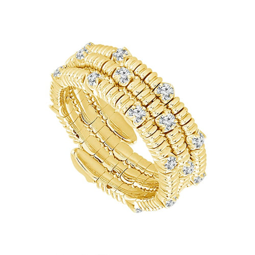 14K Yellow Gold Round Diamond Flexible Ring - FSR5007S8Y