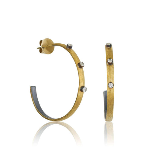 Fusion Earrings with Sapphire by Lika Behar