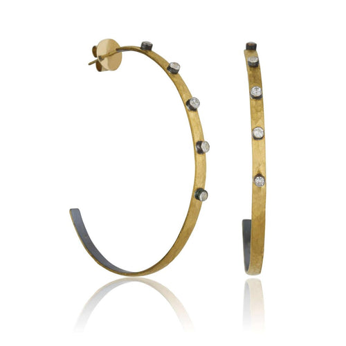 Fusion Earrings with Sapphire by Lika Behar
