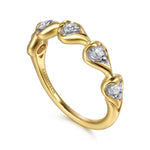Fiora - 14K White Yellow Gold Diamond Stackable Ring - LR52944M45JJ-Gabriel & Co.-Renee Taylor Gallery