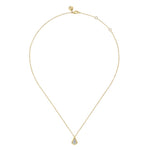 Fiora - 14K White and Yellow Gold Diamond Teardrop Pendant Necklace - NK8021M45JJ-Gabriel & Co.-Renee Taylor Gallery