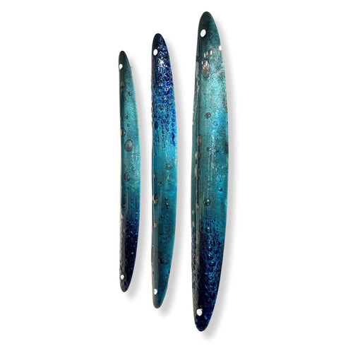 "Fizzy Blu Boats" Triptych-Greg Schadt-Renee Taylor Gallery
