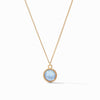 Fleur-de-Lis Solitaire Necklace - Iridescent Chalcedony Blue-Julie Vos-Renee Taylor Gallery