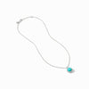 Fleur-de-Lis Solitaire Chalcedony Blue Necklace - N377SCA00-Julie Vos-Renee Taylor Gallery