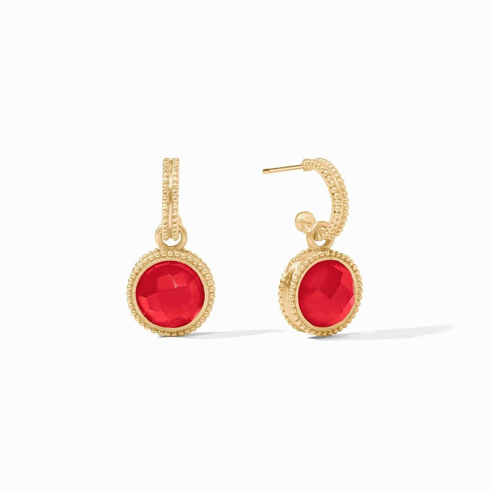 Fleur-deis Hoop & Charm Earrings-Iridescent Strawberry - ER667GIST00-Julie Vos-Renee Taylor Gallery