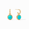 Fleur-deis Hoop & Charm Earrings-Turquoise Blue - ER667GTQ00-Julie Vos-Renee Taylor Gallery