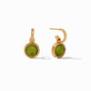 Fleur-de-Lis Hoop & Charm Reversible Earrings - Iridescent Clear Crystal-Julie Vos-Renee Taylor Gallery