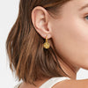 Fleur-de-Lis Hoop & Charm Reversible Earrings - Iridescent Raspberry-Julie Vos-Renee Taylor Gallery