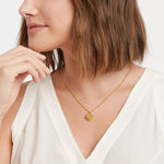 Fleur-de-Lis Solitaire Necklace - Iridescent Emerald Green-Julie Vos-Renee Taylor Gallery