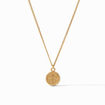 Fleur-de-Lis Solitaire Iridescent Capri Blue Necklace - N377GICP00-Julie Vos-Renee Taylor Gallery