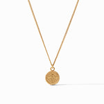 Fleur-de-Lis Solitaire Necklace - Iridescent Peacock Blue-Julie Vos-Renee Taylor Gallery