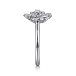 Floral 14K White Gold Diamond Floral Fashion Ring - LR52882W45JJ-Gabriel & Co.-Renee Taylor Gallery