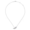 14K White Gold Diamond Leaf Pendant Necklace - NK4627W45JJ-Gabriel & Co.-Renee Taylor Gallery