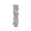 14K White Gold Scrolling Floral Diamond Ring - LR4593W45JJ-Gabriel & Co.-Renee Taylor Gallery