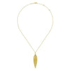 14K Yellow Gold Leaf Pendant Necklace - NK6764Y4JJJ-Gabriel & Co.-Renee Taylor Gallery